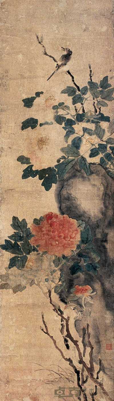 宋光宝 花卉 立轴 120×35cm